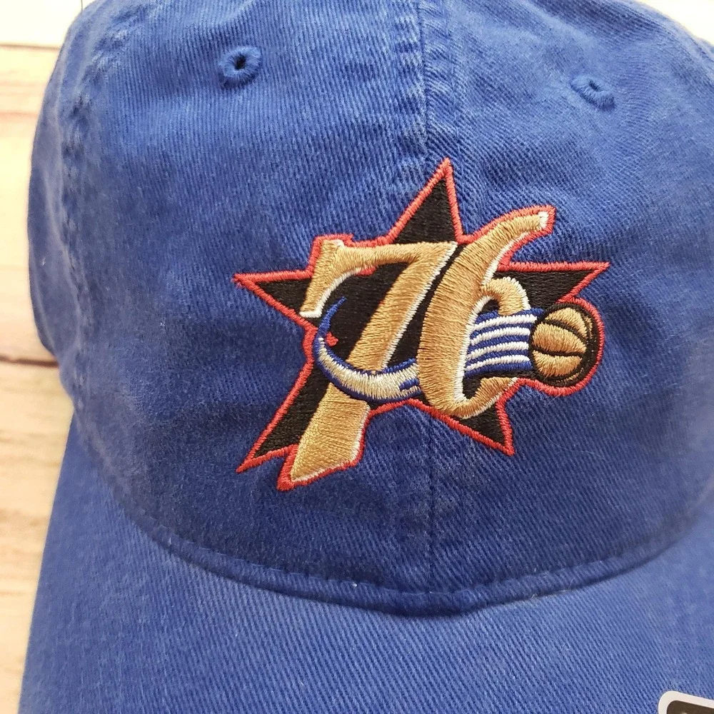 Philadelphia 76ers Hat Cap Strap Back One Size Blue‎ NBA Basketball Adidas Mens